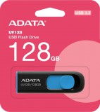 ADATA Pendrive 128GB, UV128 USB 3.2, Fekete-kék