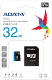 ADATA PREMIER MICRO SDHC + ADAPTER 32GB CL10 UHS-I U1 V10 A1 (100 MB/s olvasási sebesség)