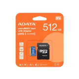 ADATA Premier Micro SDXC memóriakártya adapterrel 512GB Class 10 UHS-I U1 V10 A1 - fekete-kék