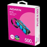 ADATA SC740 Külső SSD 500GB USB 3.2 Kék (1050/1000 MB/s)