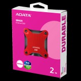 ADATA SD620 Külső SSD 2TB USB 3.1 Piros (520/460 MB/s)