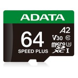 ADATA Speed Plus 64 GB MicroSDXC Class 10 (UD64GUI3V30A2SP-RA1)
