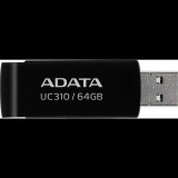 ADATA UC310 USB flash meghajtó 64 GB USB A típus 3.2 Gen 1 (3.1 Gen 1) Fekete (UC310-64G-RBK)