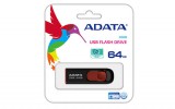 ADATA USB 2.0 PENDRIVE CLASSIC C008 64GB FEKETE/PIROS