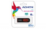 ADATA USB 2.0 PENDRIVE CLASSIC C008 8GB FEKETE/PIROS