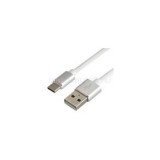 Adatkábel USB-C 2.0, 1m, Male/Male, fehér (OMEGA_OUPVC3CW)