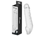 Addicted Toys - péniszköpeny heregyűrűvel - 23cm (átlátszó)