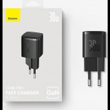 Adidas BASEUS CUBE PRO Hálózati Töltő Type-C Aljzat 30 W, PD Gyorstöltő, Fekete (6932172628666)