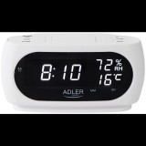 Adler AD 1186 Digitális LCD asztali ébresztőóra - Fehér (AD1186W)