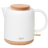 Adler AD 1304, 1200 W, 1 l, Kerámia, Ekrü-Fa, Elektromos vízforraló