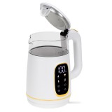 Adler AD 1305 WG, 2200 W, 1,7 l, Érintésvezérlő, Vízkőszűrő, Műanyag-Üveg, Fehér-Arany, Elektromos vízforraló