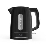 Adler AD 1380B, 2200 W, 1 l, Vízkőszűrő, Fekete-Átlátszó, Elektromos vízforraló