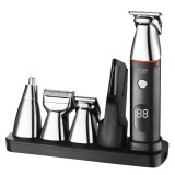 Adler AD 2946, 600 mAh, LCD, USB, 60 perc üzemidő, Fekete-Inox, 5 az 1-ben nyírószett