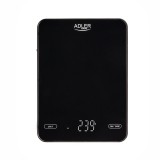 Adler AD 3177b, Max. 10 kg, LED, 1 g pontosság, Érintőpanel, Fekete, Konyhai mérleg