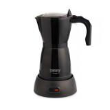 Adler Camry CR 4415B, 480 W, 300 ml, 6 csésze, Alumínium, Fekete, Elektromos mokkafőző
