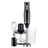 Adler Camry CR 4630, Max. 800 W, 2 sebesség, 700 ml pohár, 500 ml aprító, Fekete-Inox, Botmixer szett