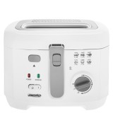 Adler Mesko MS 4908 G, 1800 W, 2.5 l, Hőmérséklet-szabályozás, Fehér-Ezüst-Szürke, Fritőz