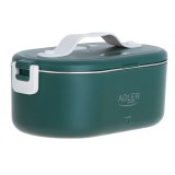 AdlerAD 4505 G, 48 W, 0.8 l, Max. 50 C, Zöld-Fehér, Fűthető ételtároló