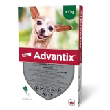 Advantix Spot On oldat kutyáknak A.U.V. 4 kg alatti kutyáknak (4 x 0,4 ml)