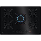 AEG HKB 75453 NB beépíthető üvegkerámia gáz főzőlap Hob2Hood funkcióval, 70cm (HKB75453NB)