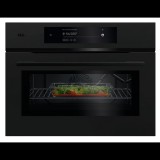 AEG NKK9N821DT ProAssist CombiQuick® 9000 beépíthető kompakt sütő - mikrohullámú CamCook® funkció matt fekete 45cm