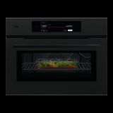 AEG NKK9N821T ProAssist CombiQuick 9000 beépíthető kompakt sütő matt fekete 45cm