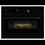 AEG NKK9N82KB ProAssist CombiQuick® 9000 beépíthető kompakt sütő - mikrohullámú maghőmérő fekete 45cm