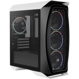 AeroCool Aero One Eclipse ATX miditorony számítógépház, 4 ARGB ventilátor, mesh előlap, fekete-fehér
