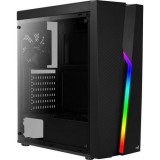 Aerocool Bolt RGB USB 3.0, ATX tápegység nélküli fekete gamer számítógép ház
