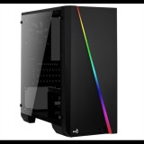 Aerocool Cylon Mini TG RGB (mATX, ablakos, fekete)