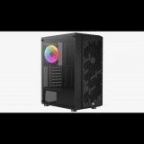 Aerocool Hive FRGB (Hive-G-BK-v3) táp nélküli ablakos ház fekete (ACCM-PV27013.11) (ACCM-PV27013.11)