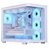 Aerocool P500C midtorony számítógépház, 4x ARGB Infinity Mirror ventilátor, edzett üveg, fehér - P500C-G-WT-v1