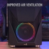 Aerocool Zauron FRGB ATX Fekete Edzett üveg Számítógépház