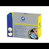 AF "Screen-Clene Duo" Tisztítókendő, képernyőhöz, 20 db nedves-száraz kendőpár (SCR020) (SCR020)