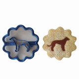 Agár mintás linzer kiszúró szett, kék