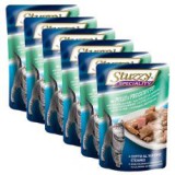 AGRAS DELIC Stuzzy Speciality Cat - csirkehús sonkával, 6 x 100 g