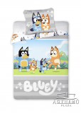 Ágynemű Pláza Bluey és Bingo 100% pamut ágyneműhuzat garnitúra – 140x200 cm