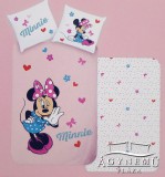 Ágynemű Pláza Minnie egér ágyneműhuzat garnitúra, gyerek ovis ágynemű garnitúra