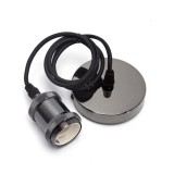 Aigostar Gyöngyház Fekete Függeszték 2x0,75mm 1m-es E27 Foglalattal