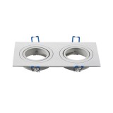 Aigostar LED spot lámpa beépítő keret szögletes M1030S-02 fehér GU10 és MR16-os LED izzókhoz