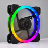 AIO GFN12FZ12 3 x 12 cm, RGB, 38.5 CFM Fekete gamer ventilátor szett (3 db) vezérlővel