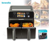 Air Fryer dupla kosaras Forrólevegős sütő bewello BW1002D