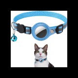 Airtag nyakörv macskáknak védőtokkal, kék