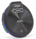 Aiwa hordozható MP3 Discman, fülhallgatóval és tárolóval, kék (15470)