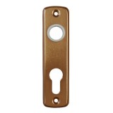 Ajtócím 55mm Lővér cilinderlyukas F4 eloxált (1 pár)