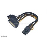 AKASA 2x SATA - 6pin PCIe adapter - 15cm (AK-CBPW13-15)