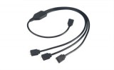 Akasa 3x RGB LED elosztó és hosszabító - 50cm - AK-CBLD07-50BK AK-CBLD07-50BK