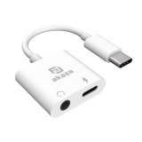 Akasa AK-CBCA30-08WH csatlakozó átlakító USB Type-C USB Type-C +3.5mm Jack Fehér
