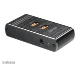 Akasa AK-SC01-BK mobiltelefon töltő Mobiltelefon, Okostelefon, Táblagép Fekete USB Beltéri