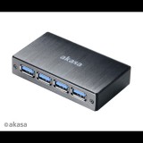 Akasa Connect 4SV 4 Port USB 3.0 (AK-HB-10BK) - USB Elosztó